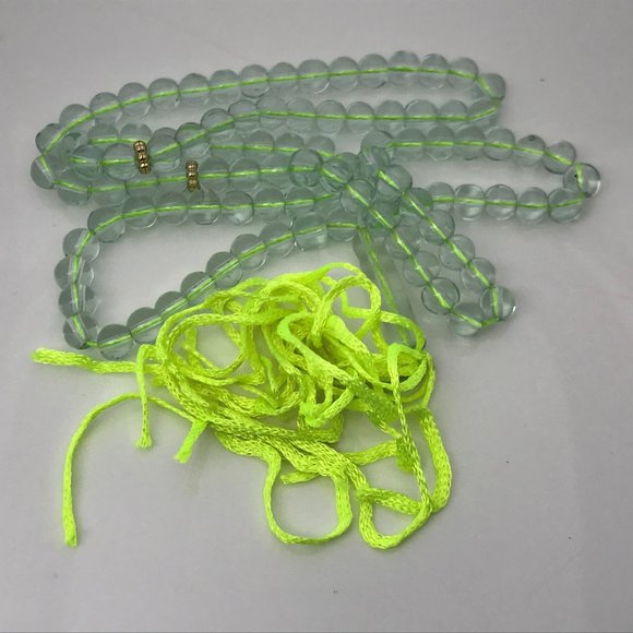 Prayer Beads Tasbeeh Clear Plastic Green Thread Mu - Picture 5 of 6